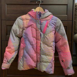 Spyder Girls Ski Jacket in Size 10 pink/purple/yellow